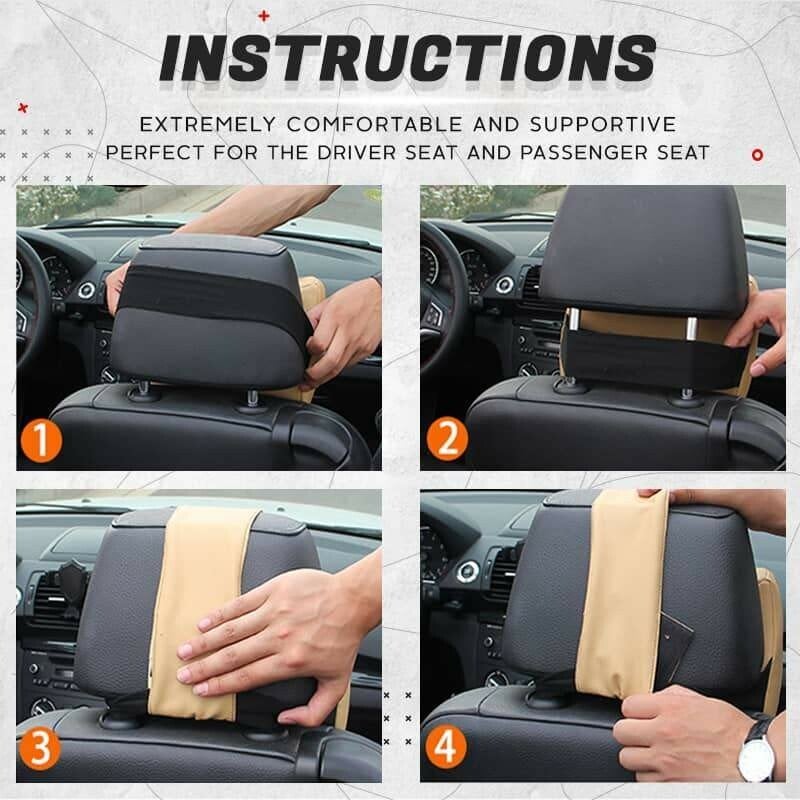 Oreiller de soutien pour le cou confortable pour siège de voiture – parfait pour les longs trajets