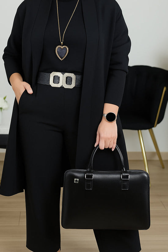 Ensemble 3 pièces chic avec cardigan long, haut tendance et pantalon élégant – Livraison gratuite