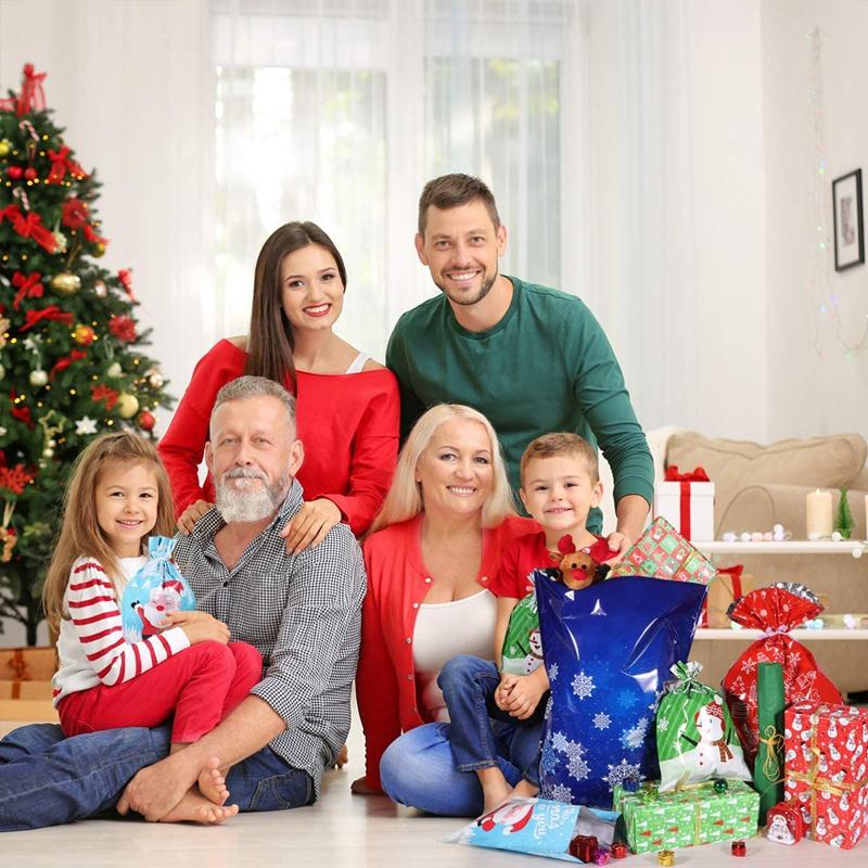 Le sac cadeau de Noël ultime avec 50 % de réduction – Sacs à cordon festifs et élégants