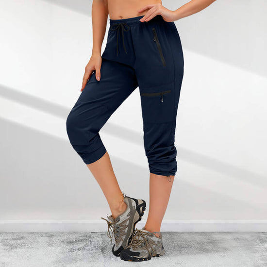 Women's Hiking Pants with 5 Zip Pockets and Quick Drying