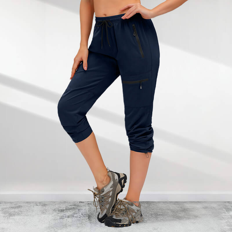 Women's Hiking Pants with 5 Zip Pockets and Quick Drying