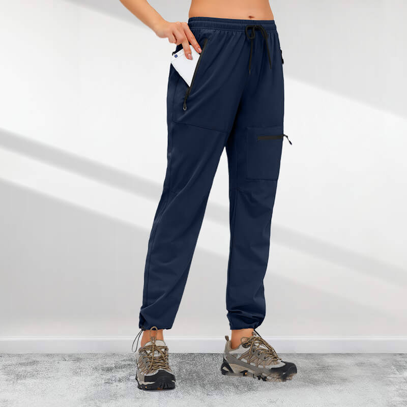 Women's Hiking Pants with 5 Zip Pockets and Quick Drying