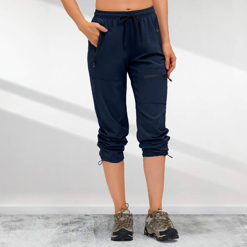 Women's Hiking Pants with 5 Zip Pockets and Quick Drying