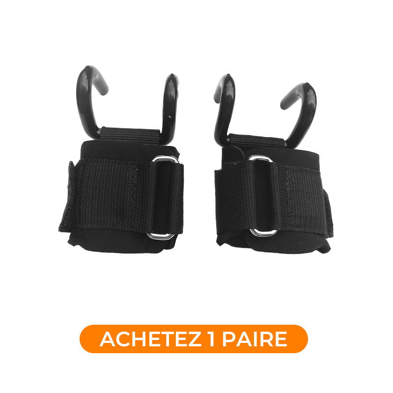 Bandes de Poignets Ultra Résistantes avec Crochets pour une Haltérophilie Efficace