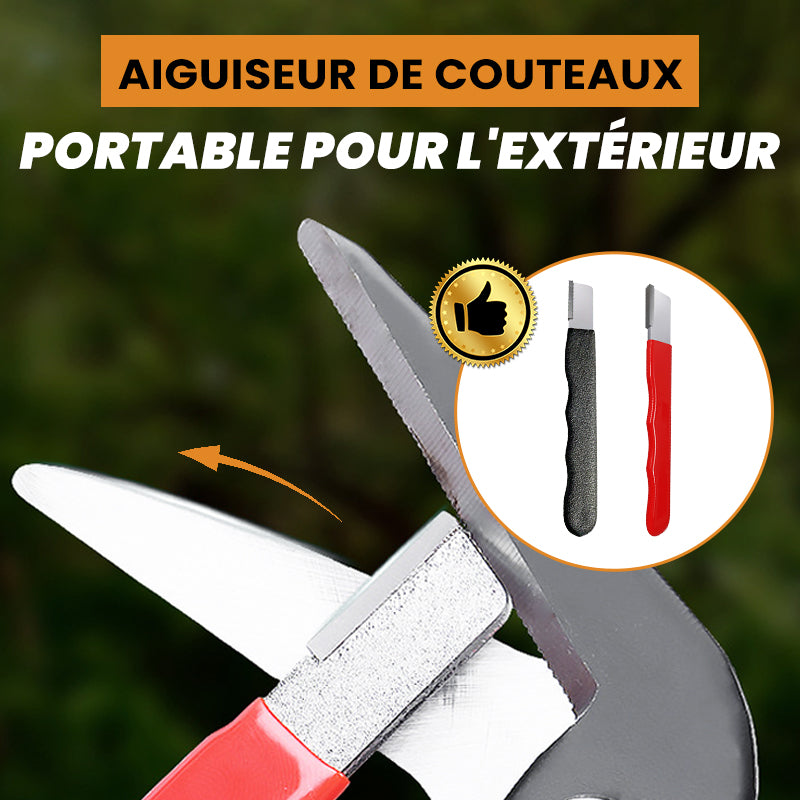 Aiguiseur de couteaux portable pratique pour une utilisation en extérieur