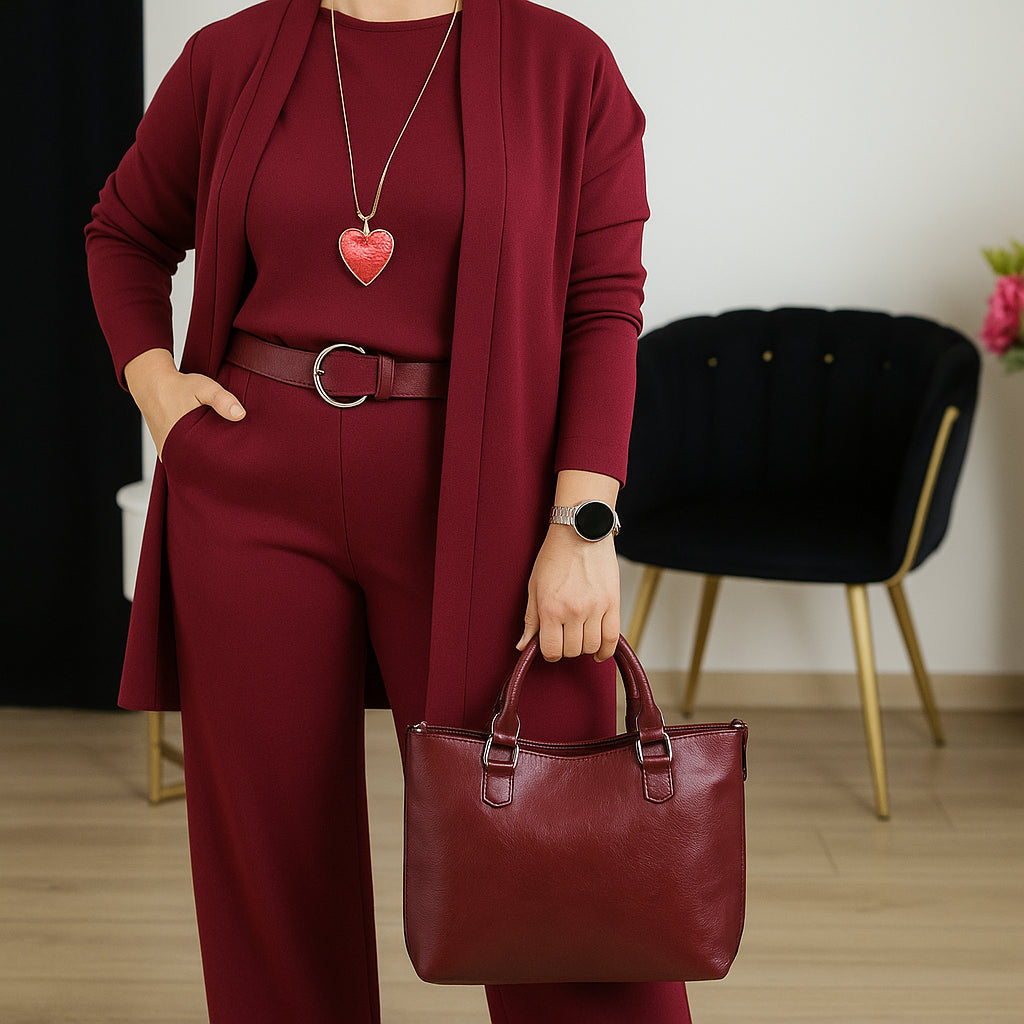 Ensemble 3 pièces chic avec cardigan long, haut tendance et pantalon élégant – Livraison gratuite