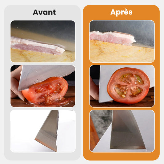 Aiguiseur de couteaux portable pratique pour une utilisation en extérieur