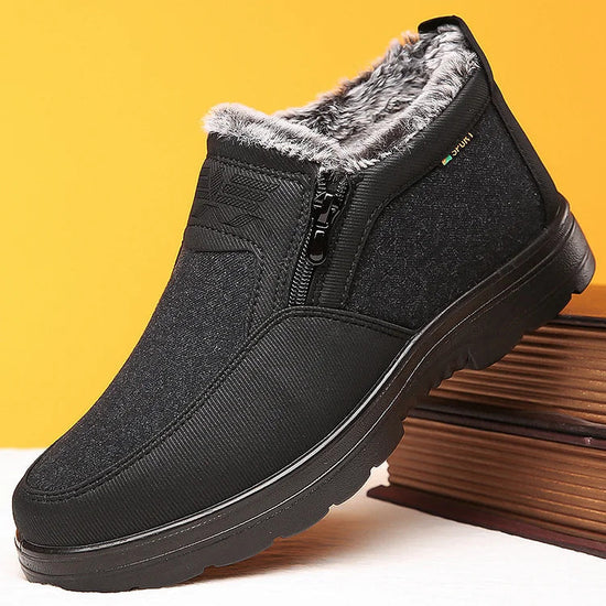 Winter men's shoes, waterproof orthopedic boots, slip-resistant with fleece lining, perfect for snow and cold