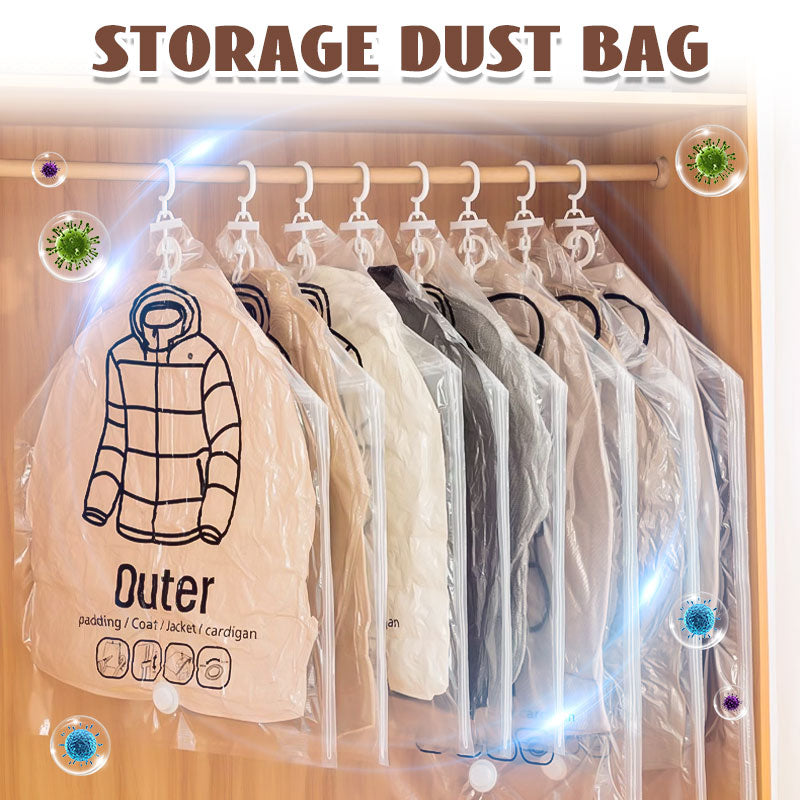 Sac de rangement sous vide saisonnier pour doudoune suspendue - Optimisez votre espace de stockage