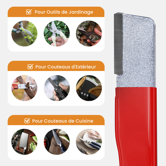 Aiguiseur de couteaux portable pratique pour une utilisation en extérieur