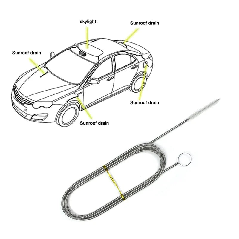 Brosse de nettoyage multifonction pour trou et tuyau de vidange de voiture
