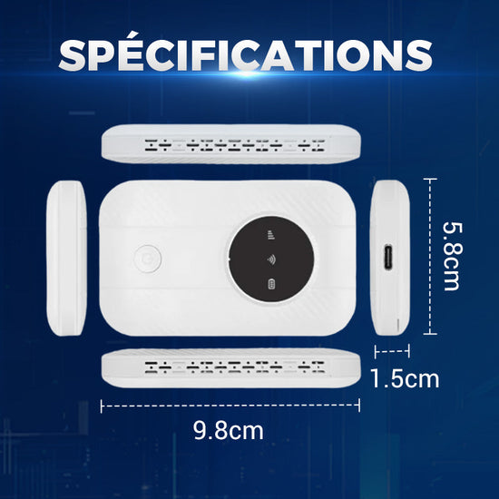 Vente exceptionnelle🔥 Routeur Wi-Fi Mobile 4G LTE Portable pour un accès Internet ultra-rapide