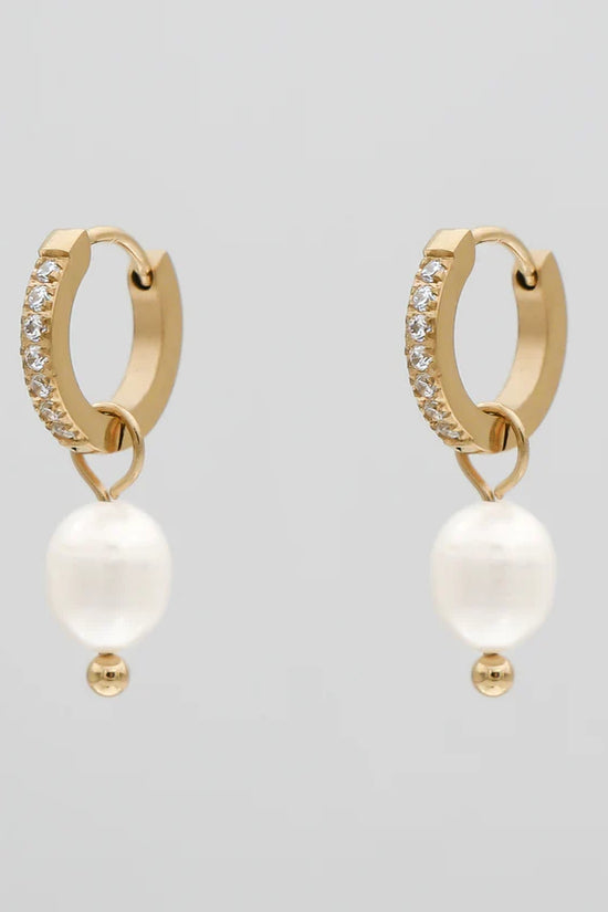 Esme Pearl Huggie Earrings