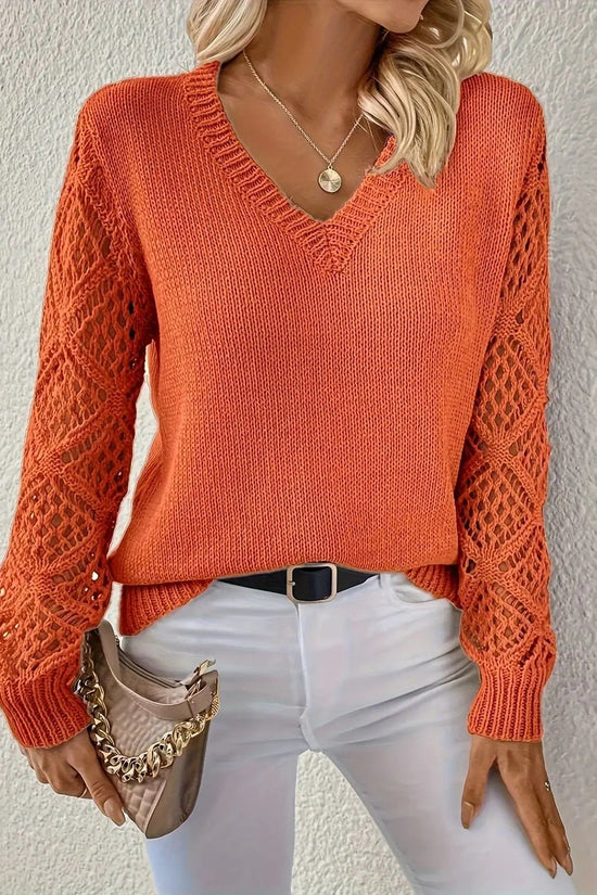 Yasmin™ | Chic Casual V-Neck Knit Sweater for Effortless Style