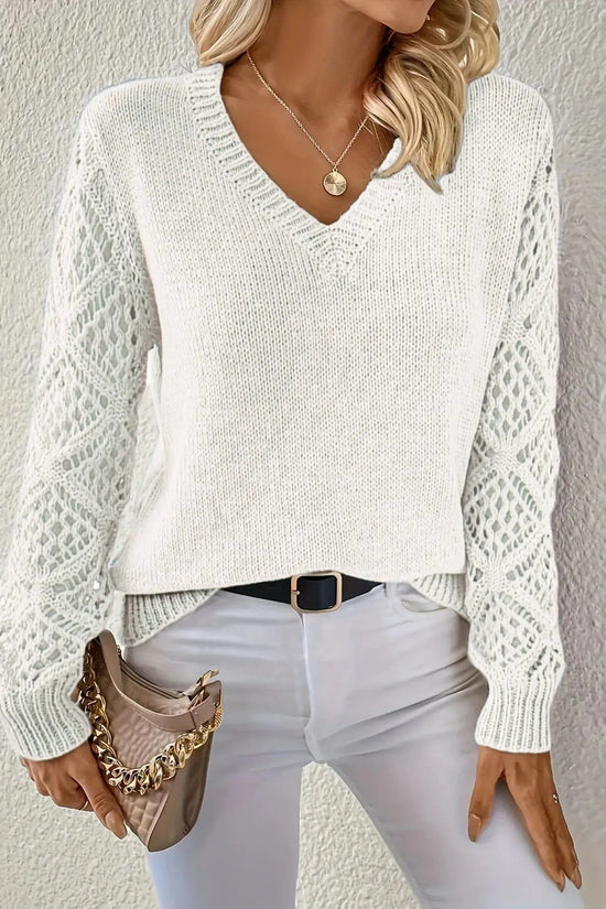 Yasmin™ | Chic Casual V-Neck Knit Sweater for Effortless Style