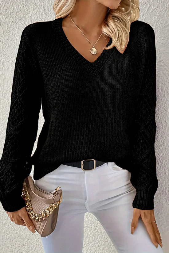 Yasmin™ | Chic Casual V-Neck Knit Sweater for Effortless Style