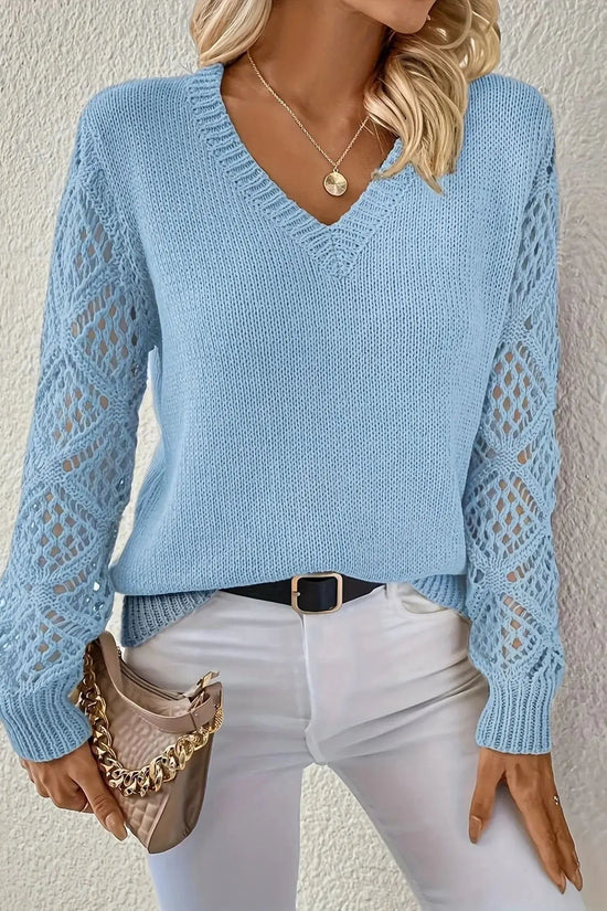 Yasmin™ | Chic Casual V-Neck Knit Sweater for Effortless Style