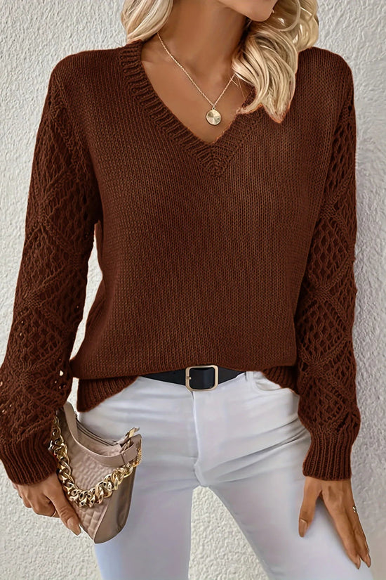 Yasmin™ | Chic Casual V-Neck Knit Sweater for Effortless Style