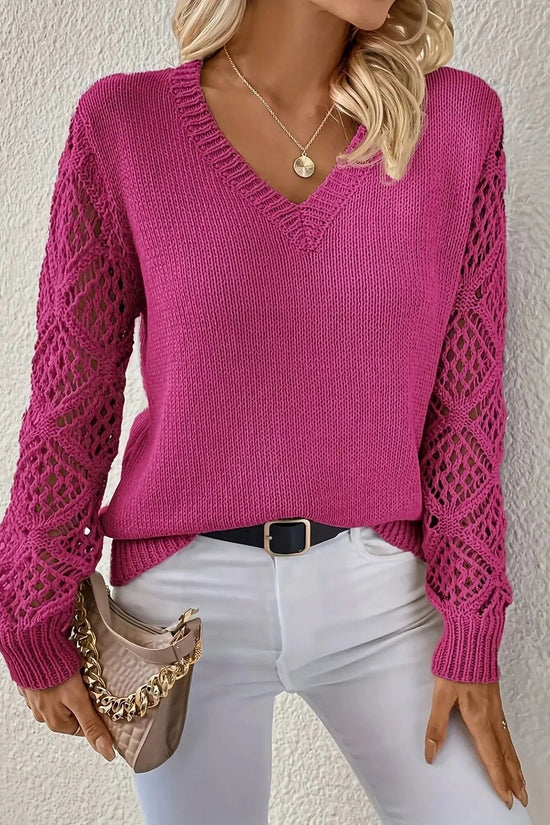 Yasmin™ | Chic Casual V-Neck Knit Sweater for Effortless Style
