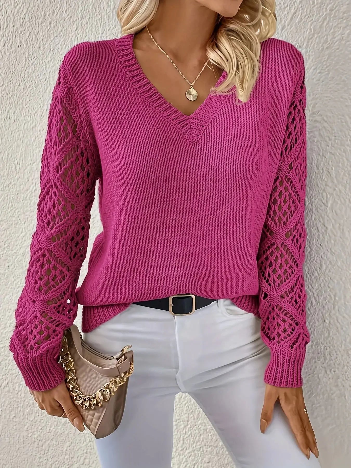 Yasmin™ | Chic Casual V-Neck Knit Sweater for Effortless Style