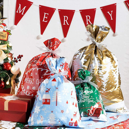 Le sac cadeau de Noël ultime avec 50 % de réduction – Sacs à cordon festifs et élégants