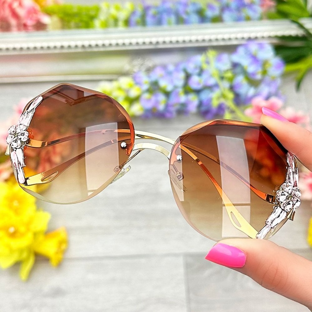 Lemonade Crystal Daisy Fashion Glasses
