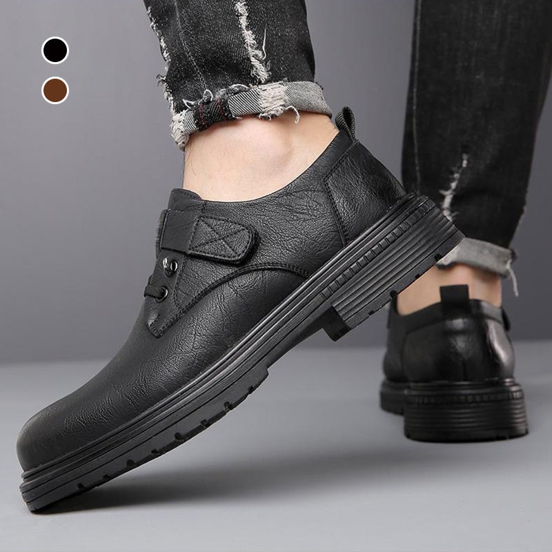 Men's Retro Breathable PU Leather Shoes with Soft Comfortable Sole