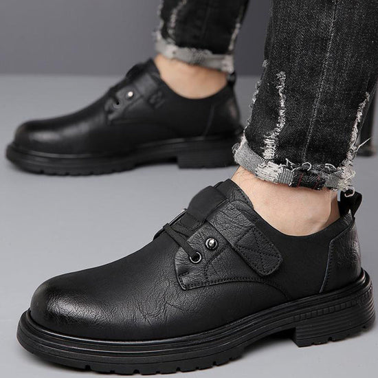 Men's Retro Breathable PU Leather Shoes with Soft Comfortable Sole