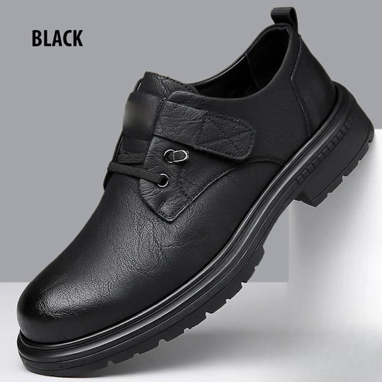 Men's Retro Breathable PU Leather Shoes with Soft Comfortable Sole