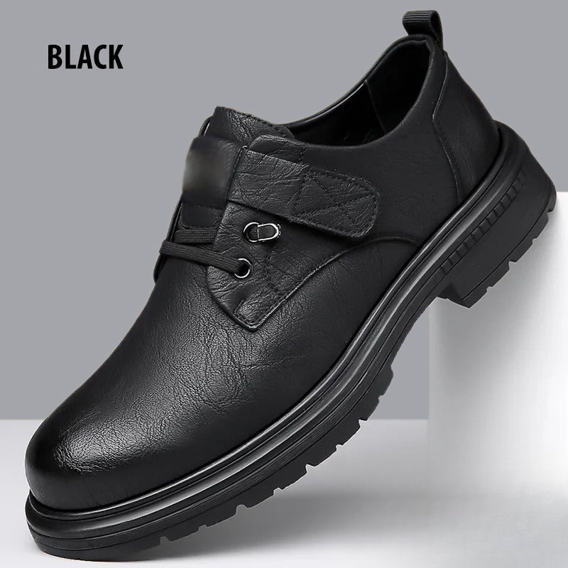 Men's Retro Breathable PU Leather Shoes with Soft Comfortable Sole