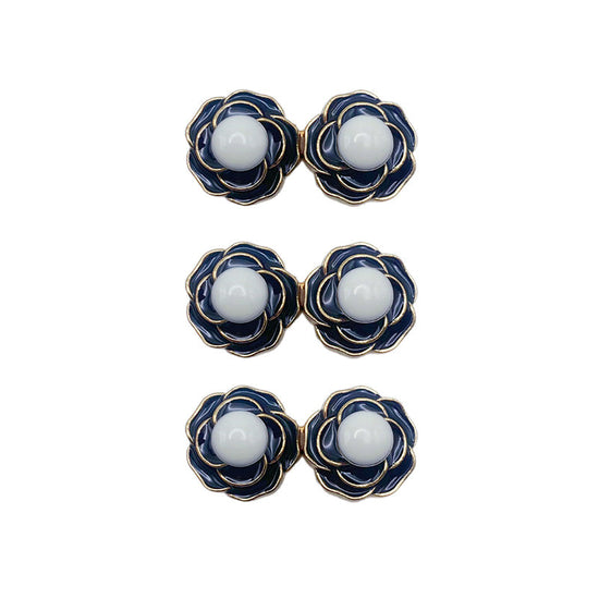 Boucles de Taille Amovibles en Forme de Camélia pour Jeans Décontractés