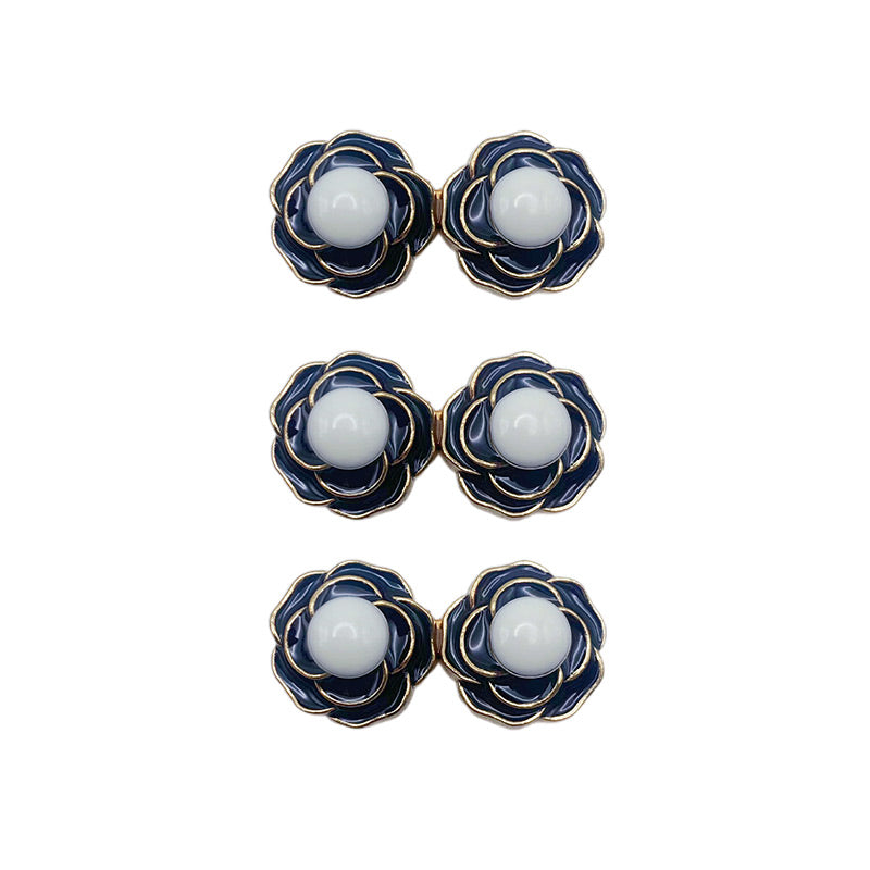 Boucles de Taille Amovibles en Forme de Camélia pour Jeans Décontractés