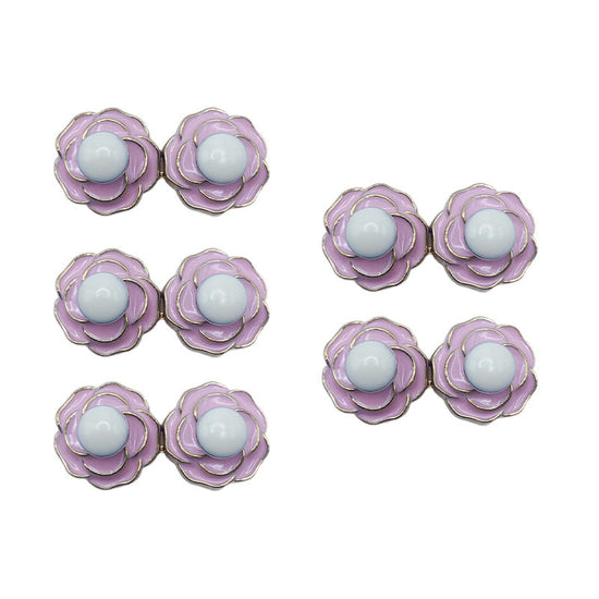 Boucles de Taille Amovibles en Forme de Camélia pour Jeans Décontractés