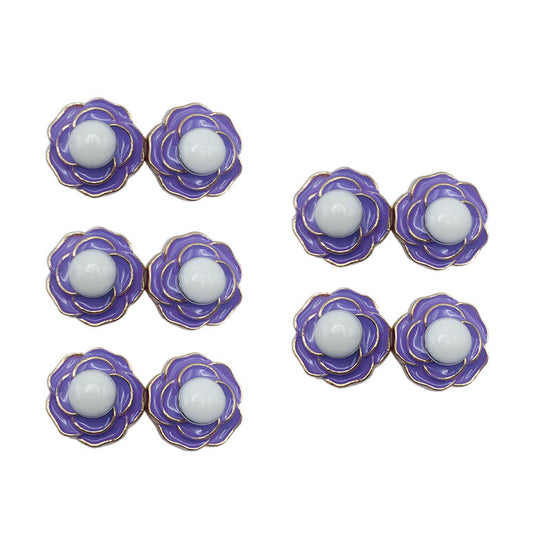 Boucles de Taille Amovibles en Forme de Camélia pour Jeans Décontractés