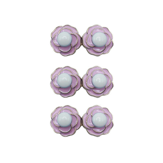 Boucles de Taille Amovibles en Forme de Camélia pour Jeans Décontractés