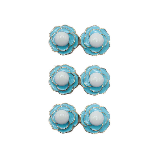 Boucles de Taille Amovibles en Forme de Camélia pour Jeans Décontractés