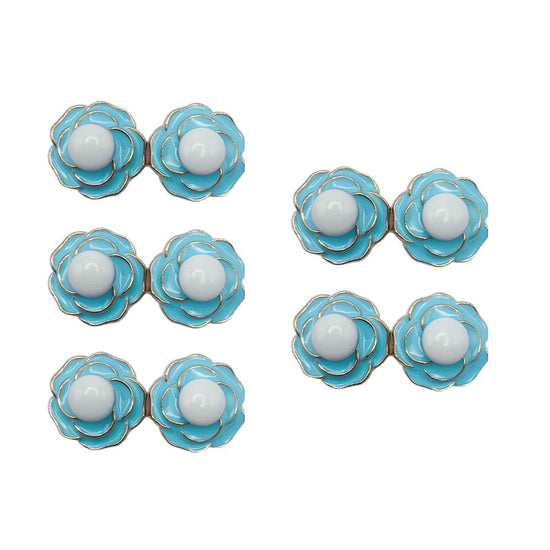 Boucles de Taille Amovibles en Forme de Camélia pour Jeans Décontractés