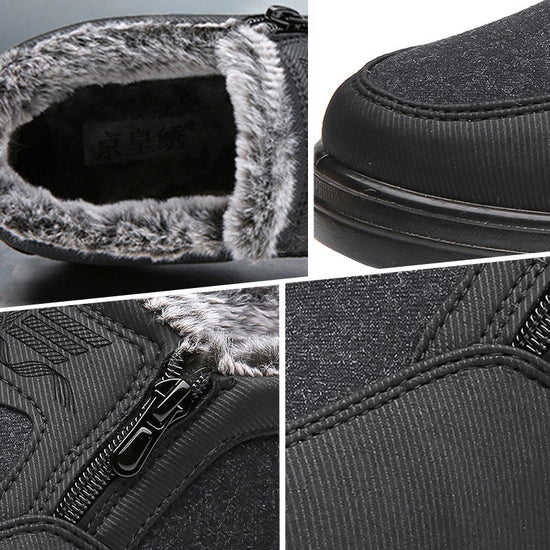 Winter men's shoes, waterproof orthopedic boots, slip-resistant with fleece lining, perfect for snow and cold