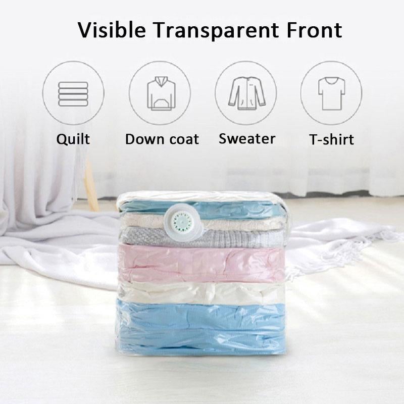 Sac de rangement 3D compressible en trois secondes sans vide pour un gain d'espace rapide