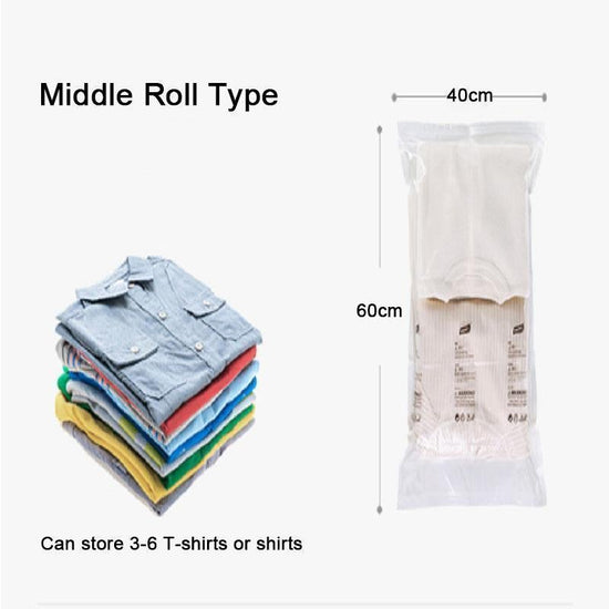 Sac de rangement 3D compressible en trois secondes sans vide pour un gain d'espace rapide