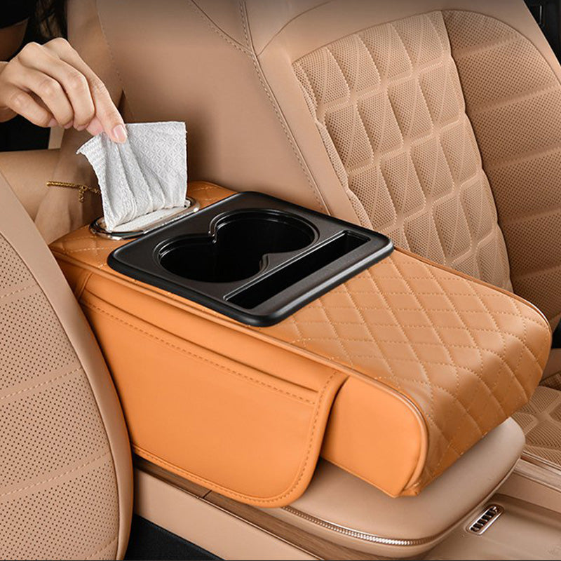 Vente du Nouvel An✨Causette Multifonction pour Accoudoir de Voiture - Pratique et Stylée pour Vos Déplacements