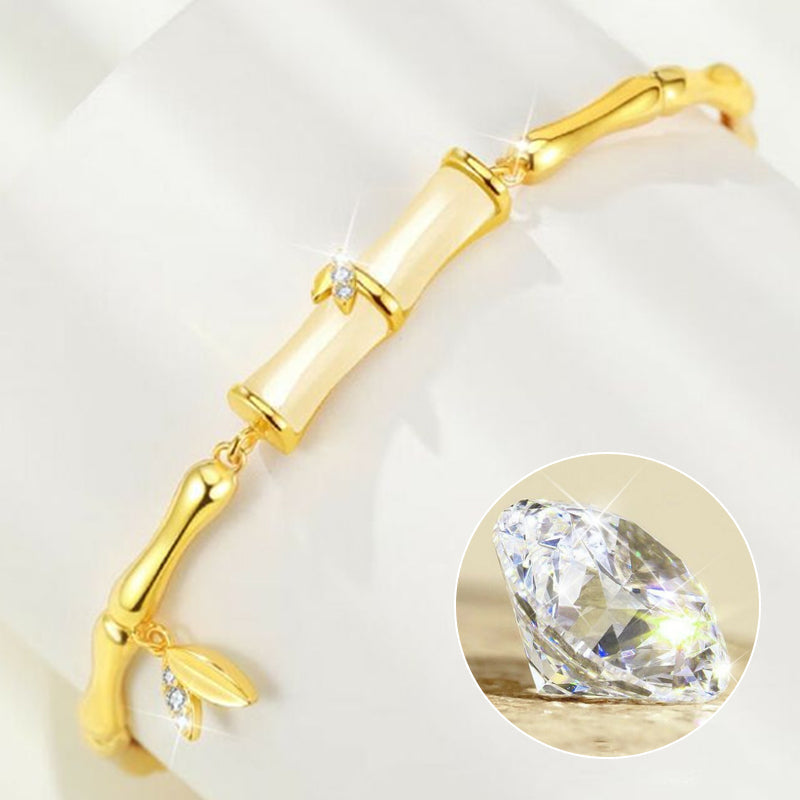 Elegant bamboo bracelet for women with refined chain
