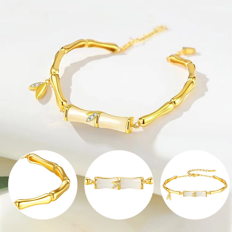 Elegant bamboo bracelet for women with refined chain