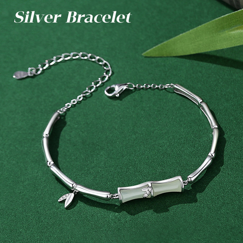Elegant bamboo bracelet for women with refined chain