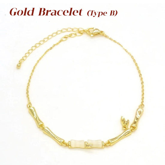 Elegant bamboo bracelet for women with refined chain
