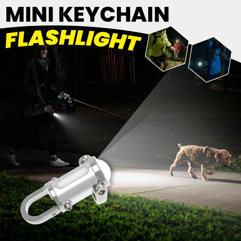 Lampe de Poche Mini Porte-Clés Ultra-Lumineuse 1200 lm, Étanche et Compacte
