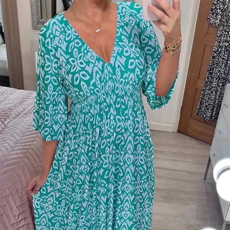 Casual Printed Long Bohemian Neckline Robes – Treat Yourself to an Outstanding Summer Style!