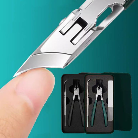 Set de 3 coupe-ongles avec bord incliné à 25°, conception anti-éclaboussures pour une utilisation facile et propre en 2025