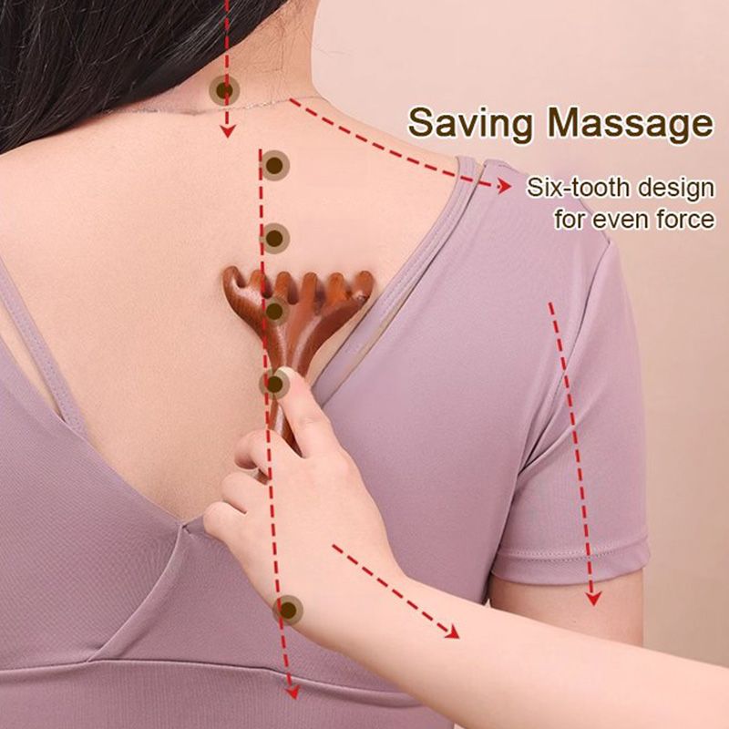 Six-Claw Meridian Massage Comb for Optimal Relaxation