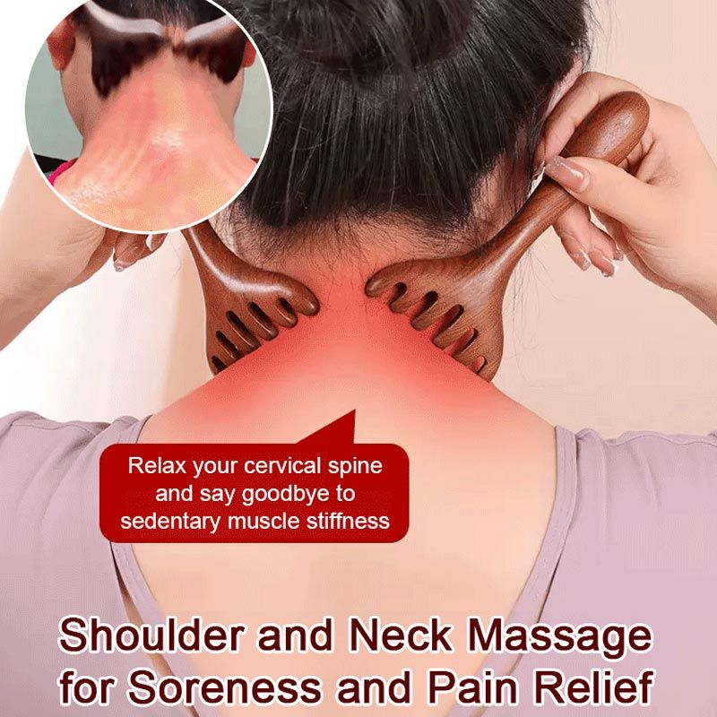 Six-Claw Meridian Massage Comb for Optimal Relaxation